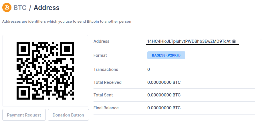 bitcoins address